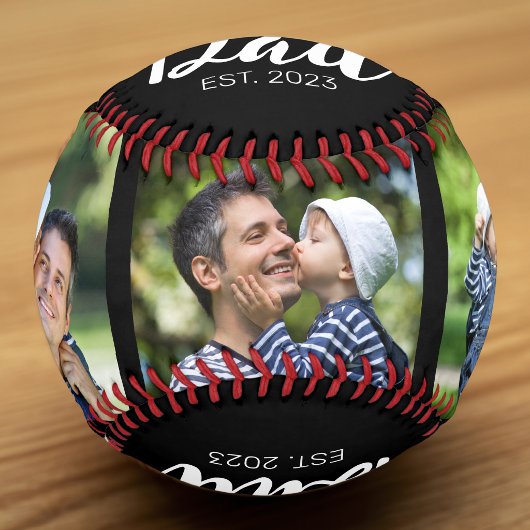 Balle De Baseball Dad Established Modern Script Black 3 Photo
