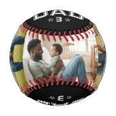 Balle De Baseball Dad Established Years Bold Black 3 Photo (Dos)