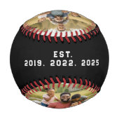 Balle De Baseball Dad Established Years Bold Black 3 Photo (Devant)