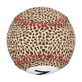 Balle De Baseball Décor de guépard de peau de monogramme (Dos)