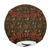 Balle De Baseball Décor Monogramme Grappes (Dos)