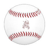 Balle De Baseball Décor rouge orangé (Dos)