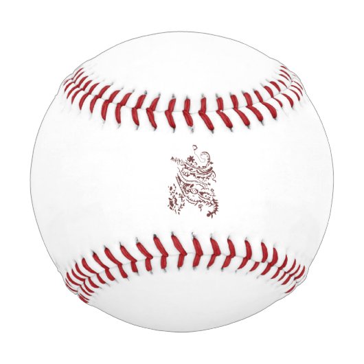 Balle De Baseball Décor rouge orangé (Devant)