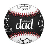 Balle De Baseball Définitions amusantes de papa emploi carrière étiq (Devant)