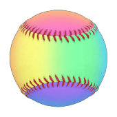 Balle De Baseball Dégradé arc-en-ciel (Dos)