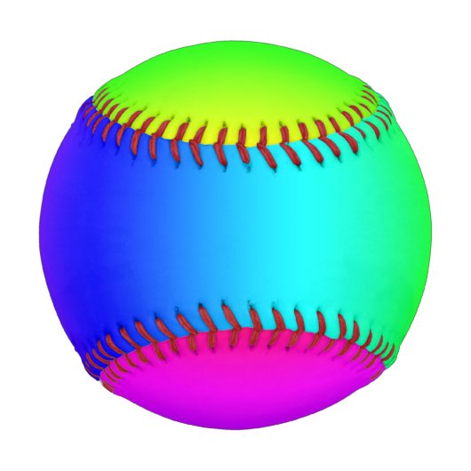 Balle De Baseball Dégradé diagonal arc-en-ciel (Devant)