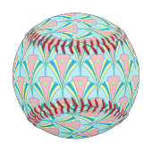 Balle De Baseball Design Art Déco Géométrique Pastel (Devant)
