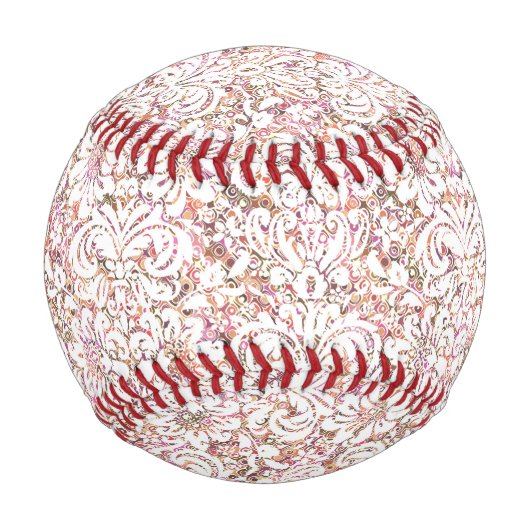 Balle De Baseball Design vintage rose pâle (Dos)