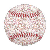 Balle De Baseball Design vintage rose pâle (Devant)