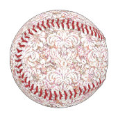 Balle De Baseball Design vintage rose pâle (Devant Gauche)