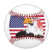 Balle De Baseball Dessin américain d'un aigle (Dos)