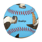 Balle De Baseball dessin animé d'aigle des Philippines (Dos)