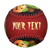 Balle De Baseball Dessin de Frankenstein Monster avec Citrouille (Devant)