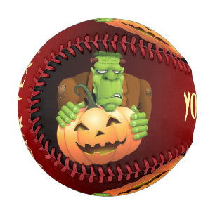 Balle De Baseball Dessin de Frankenstein Monster avec Citrouille