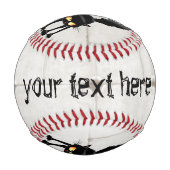 Balle De Baseball Dessin de Funny Fierce Black Cat (Dos)