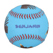 Balle De Baseball dessin humoristique d'aigle royal (Dos)