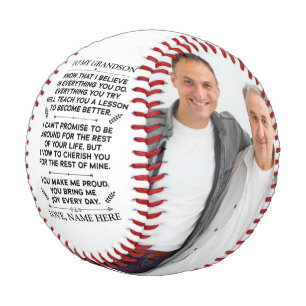 Balle De Baseball Devis pour To My Grand-fils avec 2 photos personna