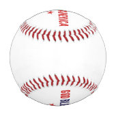 Balle De Baseball Dieu bénisse l'Amérique Baseball (Dos)