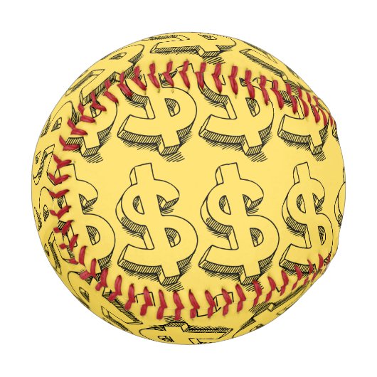 Balle De Baseball dollar or (Devant Gauche)