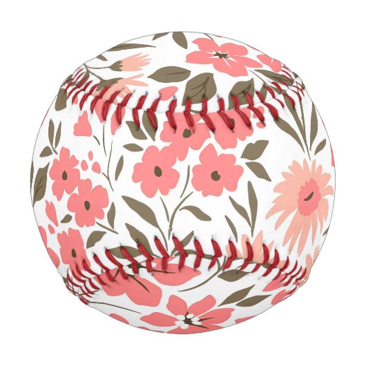 Balle De Baseball Douces rêves floraux (Devant)