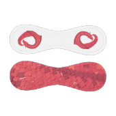 Balle De Baseball Dragon de coeur rouge en blanc (Panneaux)