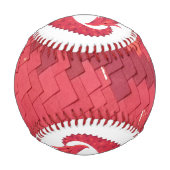 Balle De Baseball Dragon de coeur rouge en blanc (Dos)