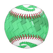 Balle De Baseball Dragon de coeur vert sur blanc (Dos)