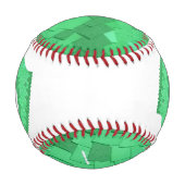 Balle De Baseball Dragon de coeur vert sur blanc (Devant)