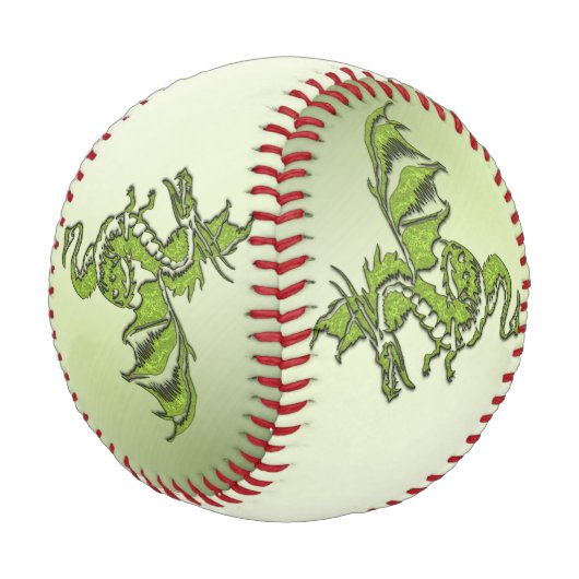 Balle De Baseball Dragon de combat vert (Angle)