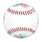 Balle De Baseball Dragonfly rouge sur l'arrière - plan aquarelle (Dos)