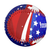 Balle De Baseball Drapeau Abstrait américain (Devant Gauche)