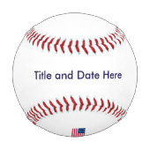 Balle De Baseball Drapeau américain de baseball personnalisé (Dos)