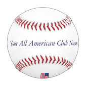 Balle De Baseball Drapeau américain de baseball personnalisé (Devant)