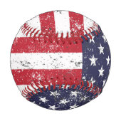 Balle De Baseball Drapeau américain Grunge (Devant)