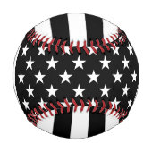 Balle De Baseball Drapeau américain noir et blanc Baseball (Dos)