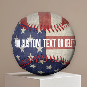Balle De Baseball Drapeau américain patiné et en détresse