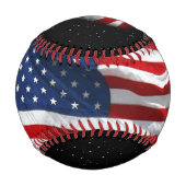 Balle De Baseball Drapeau américain patriotique États-Unis (Dos)