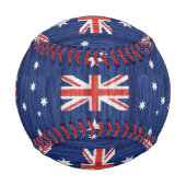 Balle De Baseball drapeau australien design Thunder_Cove bleu (Dos)