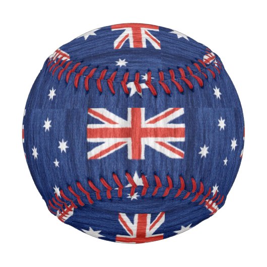 Balle De Baseball drapeau australien design Thunder_Cove bleu (Dos)