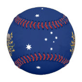 Balle De Baseball Drapeau australien et blason patriotique (Dos)