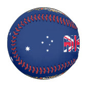 Balle De Baseball Drapeau australien et blason patriotique (Devant Gauche)