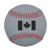 Balle De Baseball Drapeau canadien en noir (Dos)