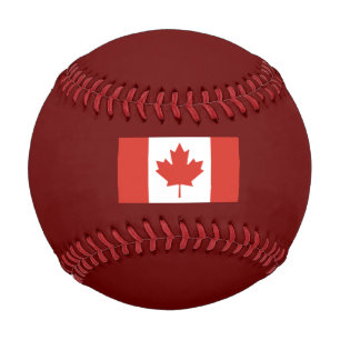 Balle De Baseball Drapeau canadien (Feuille d'érable) (Canada)