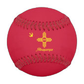 Balle De Baseball Drapeau d'Albuquerque (Nouveau-Mexique) (Dos)