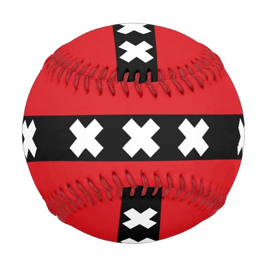 Balle De Baseball Drapeau d'Amsterdam, Pays-Bas (Devant)