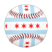 Balle De Baseball Drapeau de Chicago, Illinois Baseball (Dos)