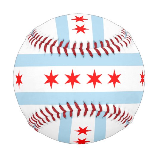 Balle De Baseball Drapeau de Chicago, Illinois Baseball (Dos)
