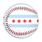 Balle De Baseball Drapeau de Chicago, Illinois Baseball (Devant Gauche)