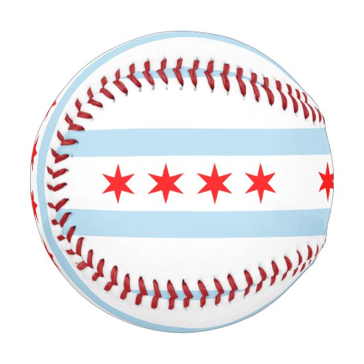 Balle De Baseball Drapeau de Chicago, Illinois Baseball (Devant Gauche)