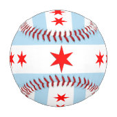 Balle De Baseball Drapeau de Chicago, Illinois, Monogramme / Ballons (Dos)